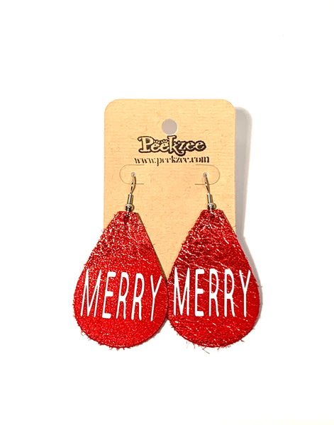 Genuine Leather Graphic Earrings, Many Styles