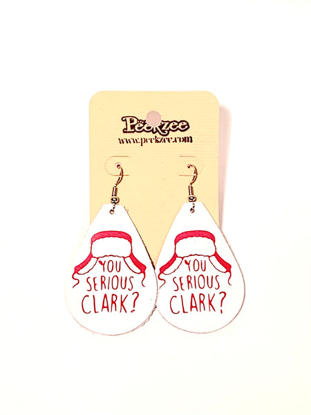 Genuine Leather Graphic Earrings, Many Styles