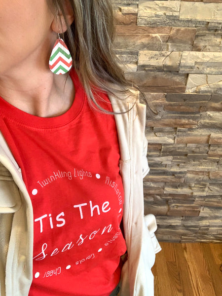 "Tis The Season" Tee, Red