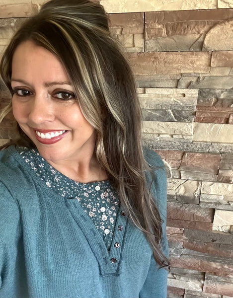 Loved By You Top, Teal