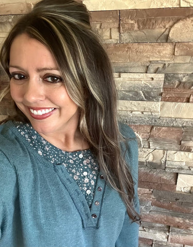 Loved By You Top, Teal