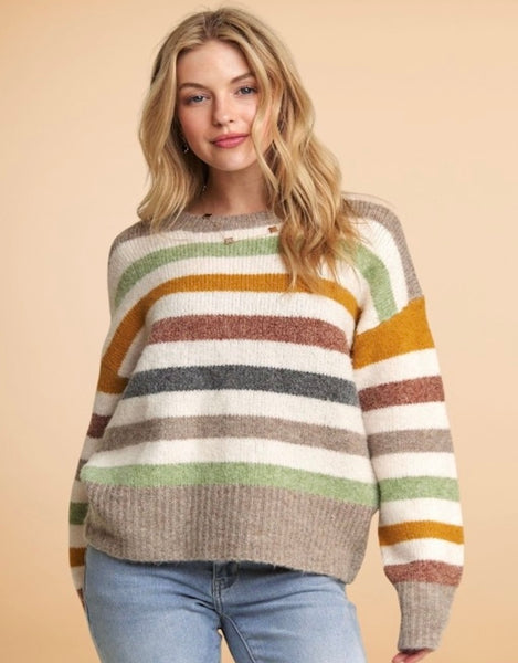 Make The Leap Sweater, Soft White/Multi
