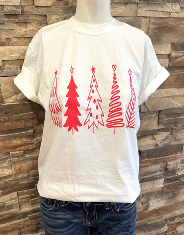 "Christmas Trees" Tee, White