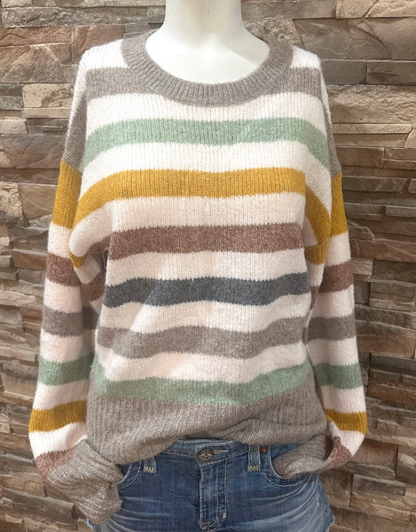 Make The Leap Sweater, Soft White/Multi