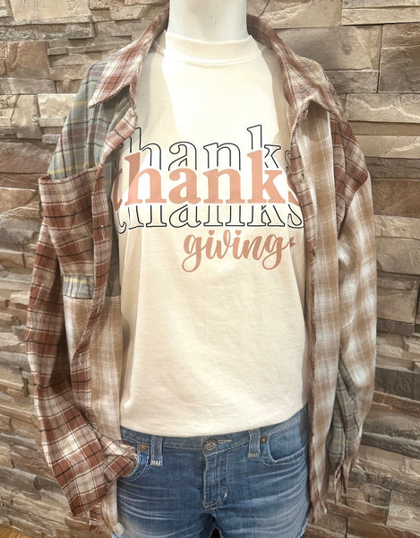 Remember It Well Plaid Top, Sage/Rust