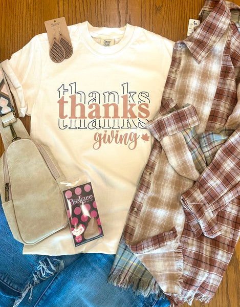 Remember It Well Plaid Top, Sage/Rust