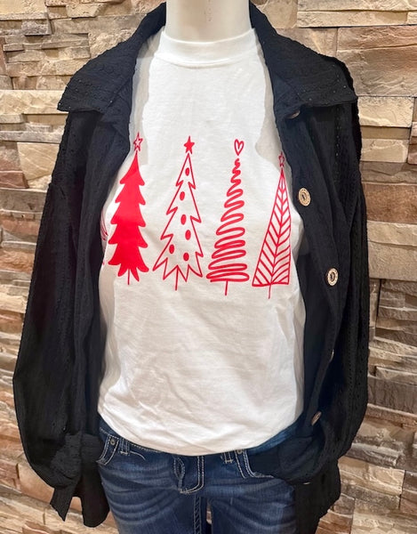 "Christmas Trees" Tee, White