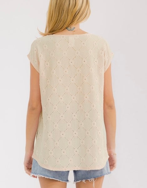 Simply Sweet Top, Beige