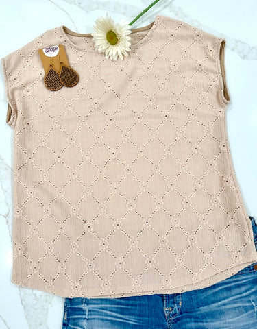 Simply Sweet Top, Beige