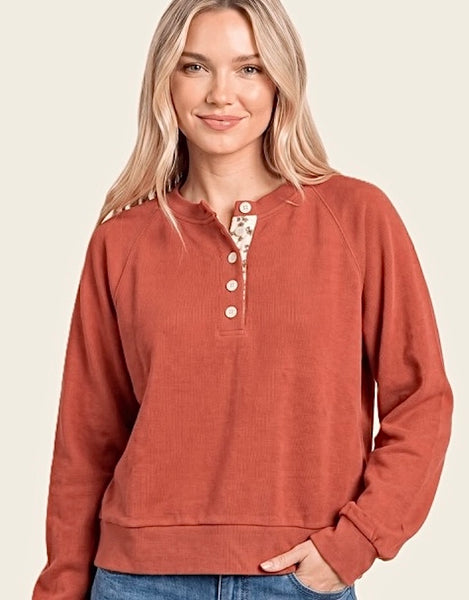 Cider Season Top, Terracotta