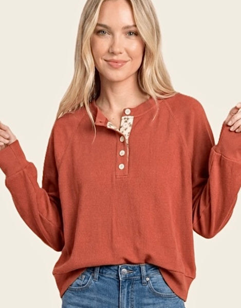Cider Season Top, Terracotta
