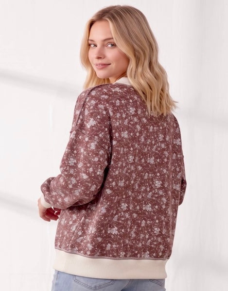 Petals of Perfection Top, Vintage Burgundy