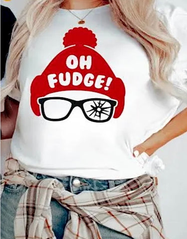 "Oh Fudge!" Tee, White