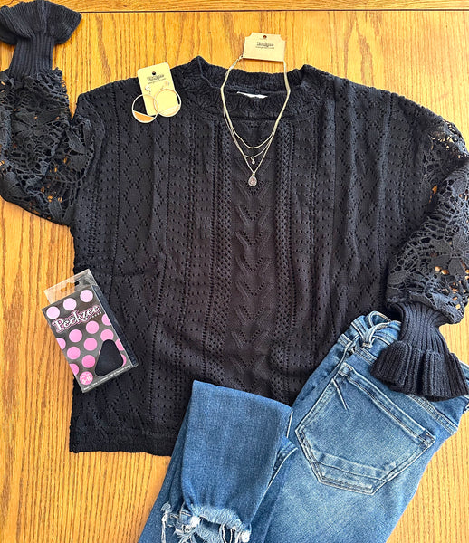 In My Feelings Sweater, Black
