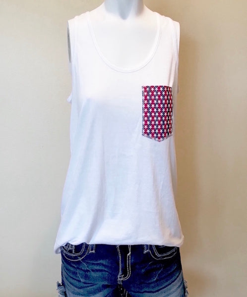 American Dreamer Tank, White