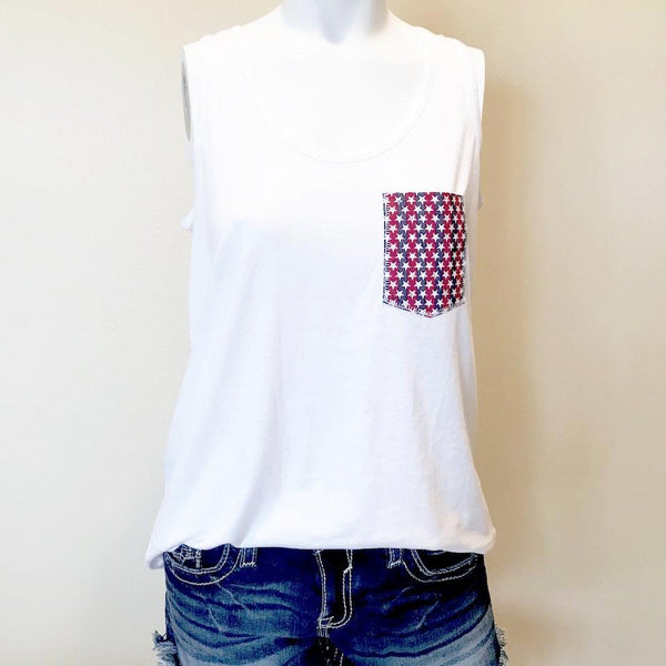 American Dreamer Tank, White