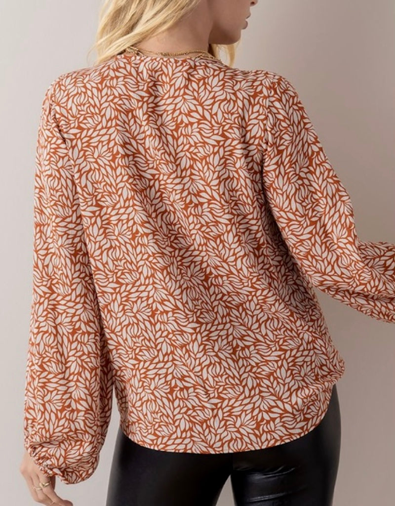 Own The Day Blouse, Rust