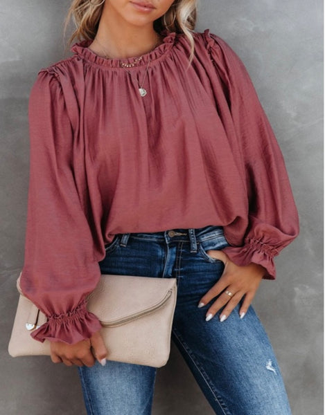 Just Imagine Blouse, Garnet