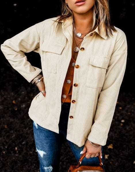I've Got A Feeling Corduroy Jacket, Oatmeal