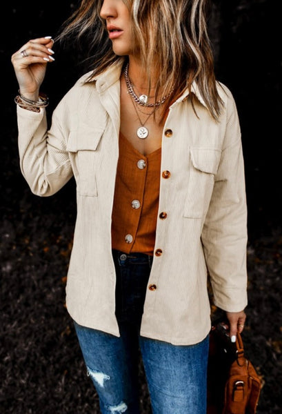 I've Got A Feeling Corduroy Jacket, Oatmeal