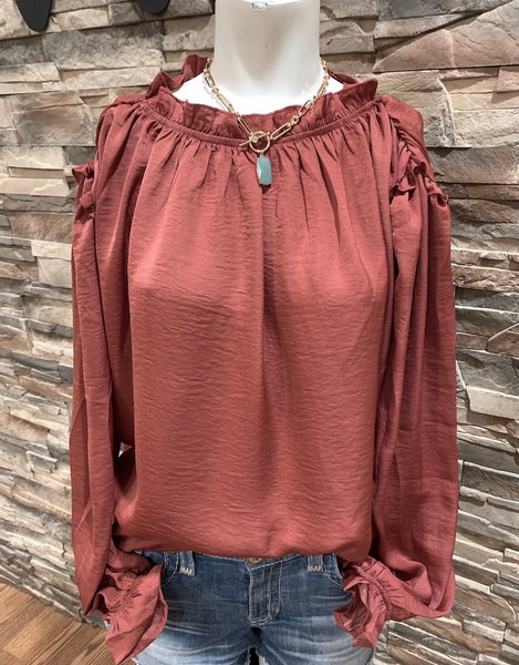 Just Imagine Blouse, Garnet