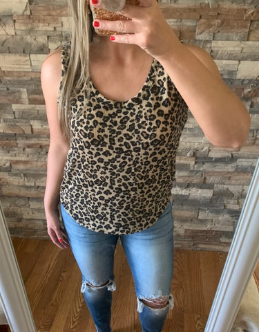 Make A Move Tank, Taupe/Leopard