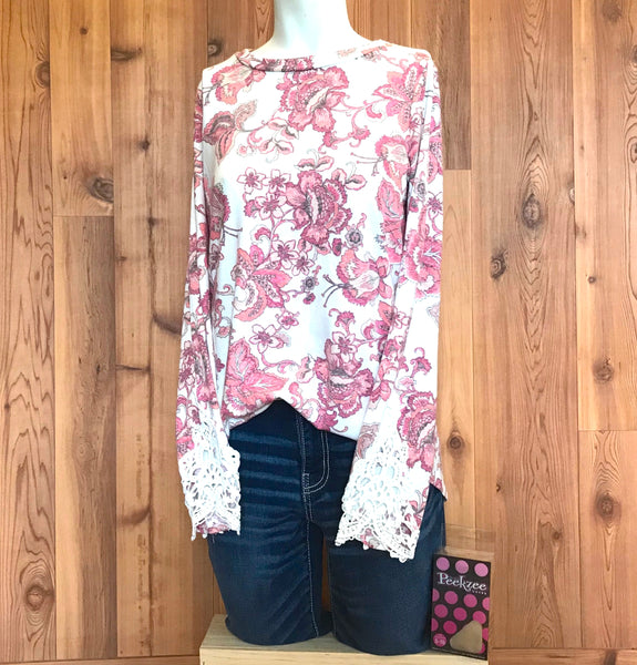 Paisley Ways Top, Ivory