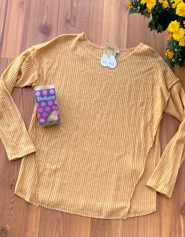 Simple Thoughts Top, Mustard
