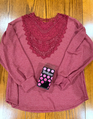 Pretty Little Thoughts Top, Burgundy
