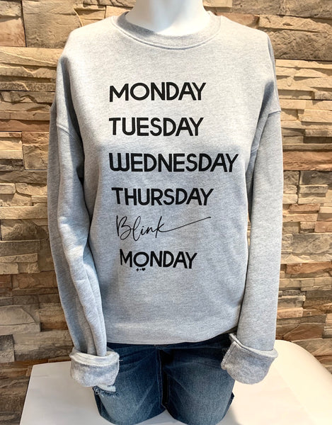 Weekend Blink Sweatshirt, Heather Gray