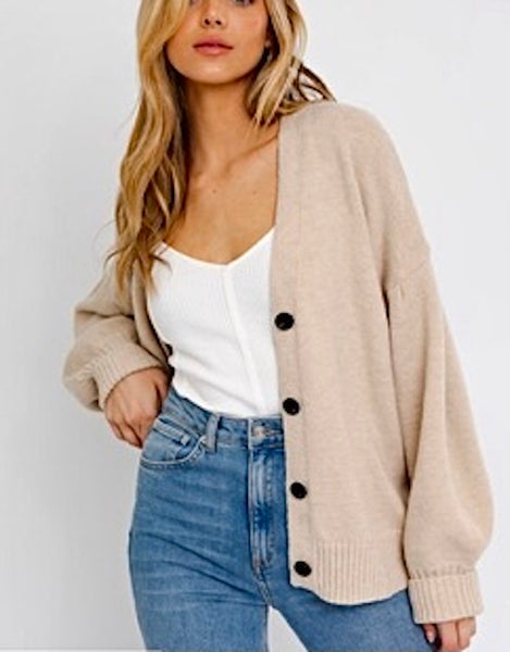 Cozy Up To Me Cardigan, Beige